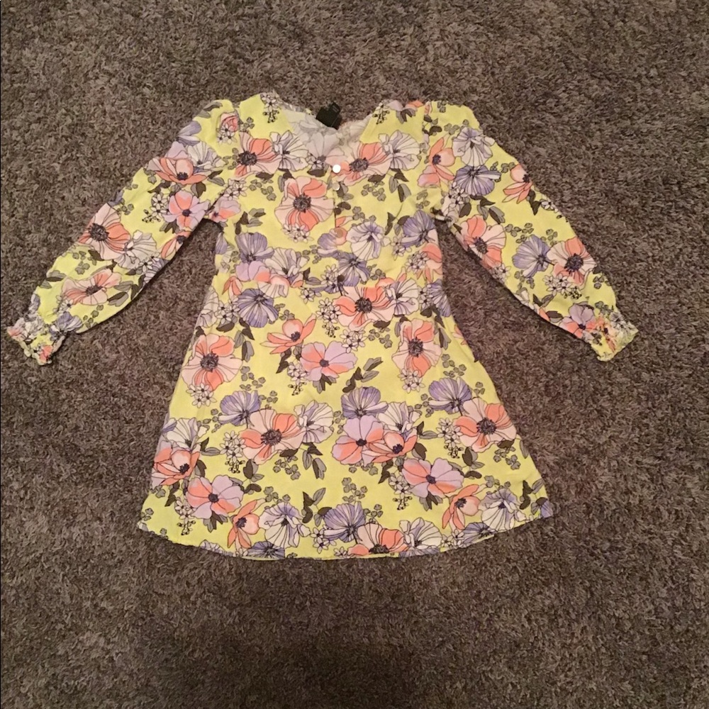 Yellow dress with flowers